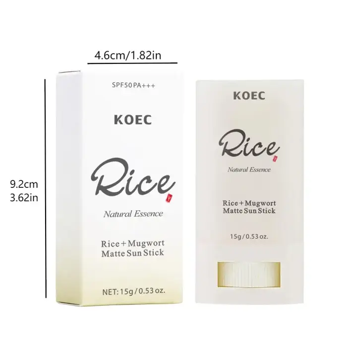 La tige de protection mate SPF50++ contient des ingrédients de riz et de curcuma