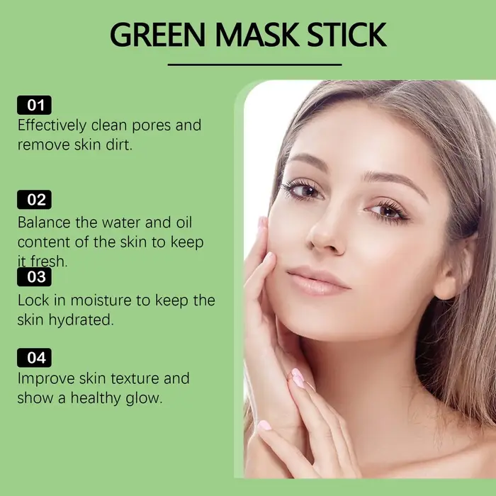 40g supprimer points noirs thé vert masque solide nettoie les Pores bâton imperfections du visage