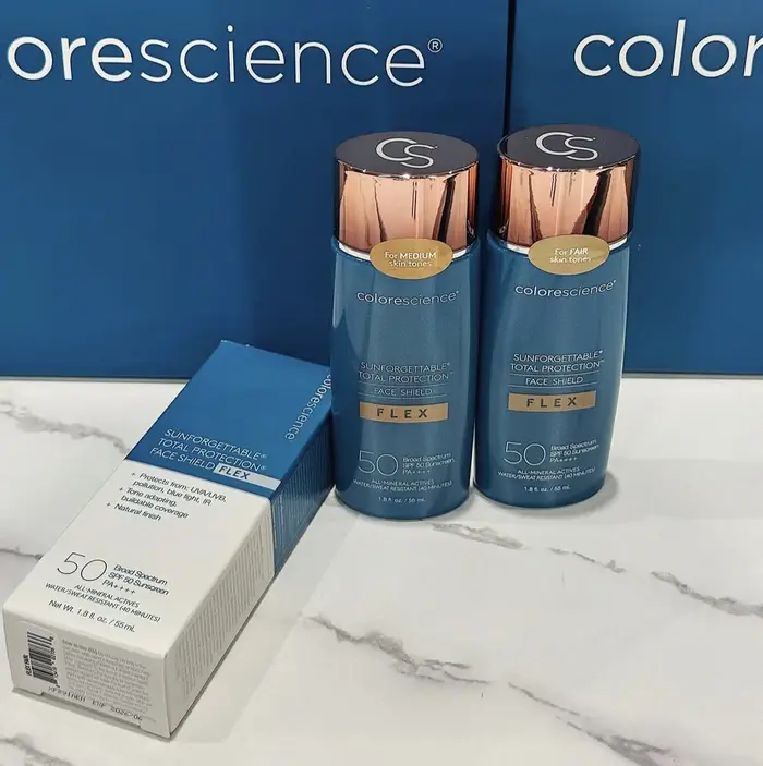 Colorescience Sunforgettable Total Protection Face Shield Flex SPF 50 Crème solaire pour les tons de peau clairs à