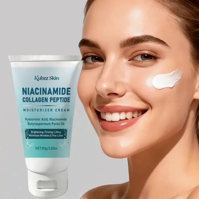 Crème hydratante à la niacinamide 80G/2.82Oz - Crème contenant de l'acide hyaluronique, de la céramide NP, de la niacinamide et du beurre de karité - Raffermit, améliore le relâchement cutané, amélior