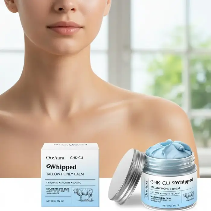 Crème Visage au Cuivre Peptides GHK-Cu et Suif de Bœuf 4%
