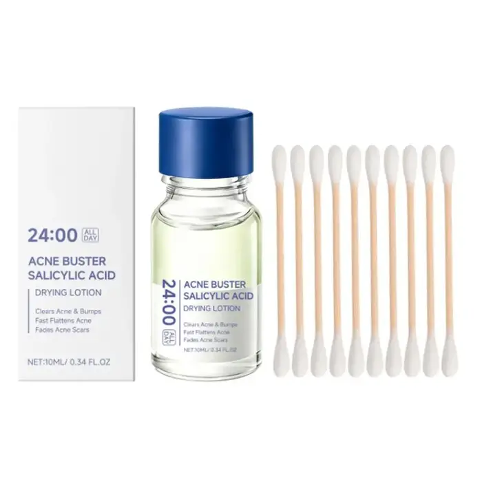 Lotion séchante à l'acide salicylique pour l'acné, sérum hydratant affinant les pores, atténue les r