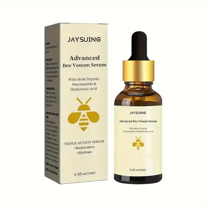 Sérum avancé au venin d'abeille, hydratant, Anti-vieillissement, réduit les ridules endommagées, rép