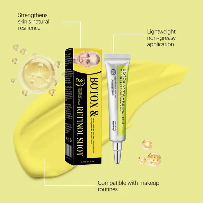 1/2 pièces 15ml Rolimey Vita-A Retinol Shot Crème Anti-rides et Raffermissante