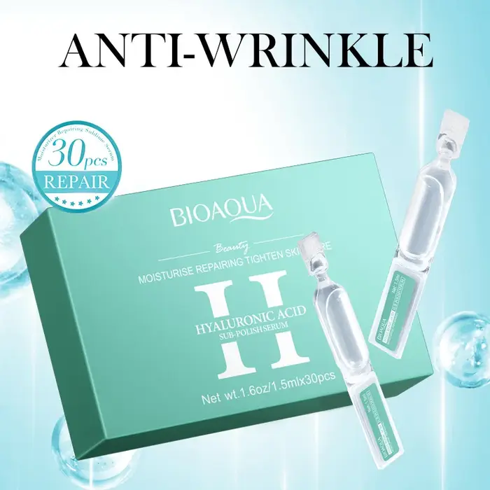 30 pièces/boîte BIOAQUA rétinol vitamine C acide hyaluronique sérum pour visage hydratant raffermissant