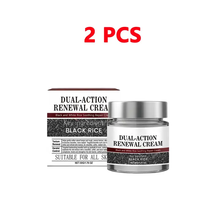 Crème réparatrice apaisante à double action au riz noir Keratin Erase pour le visage et le corps