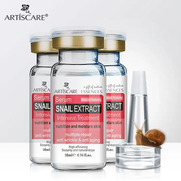 ARTISCARE Essence d'escargot 3 pièces pour sérum visage hydratant et nourrissant crème de soin de la