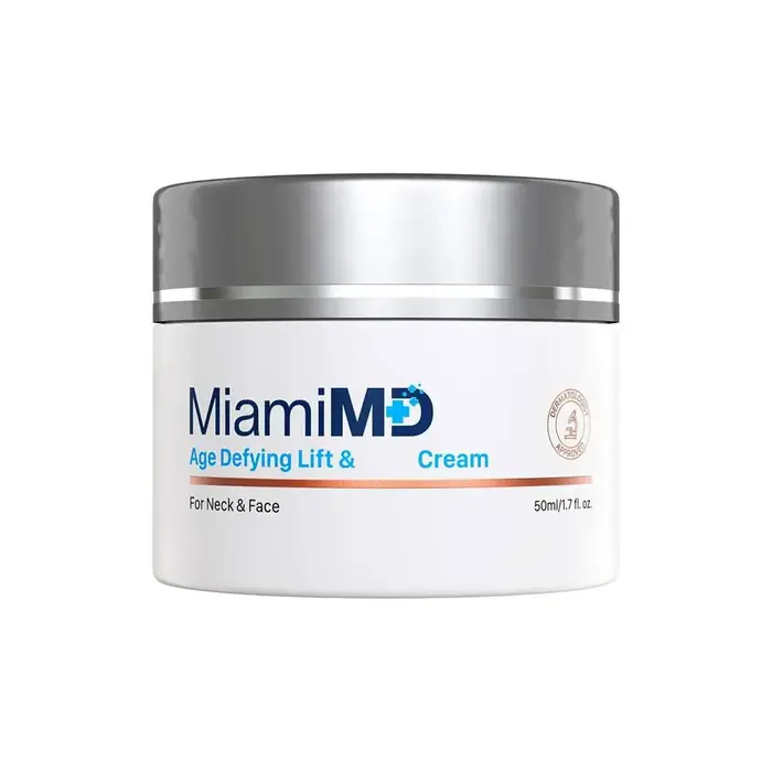 Crème Liftante et Raffermissante Miami MD Crepe Fix pour le Cou et le Visage, Anti-Âge, Soin Anti-Ri