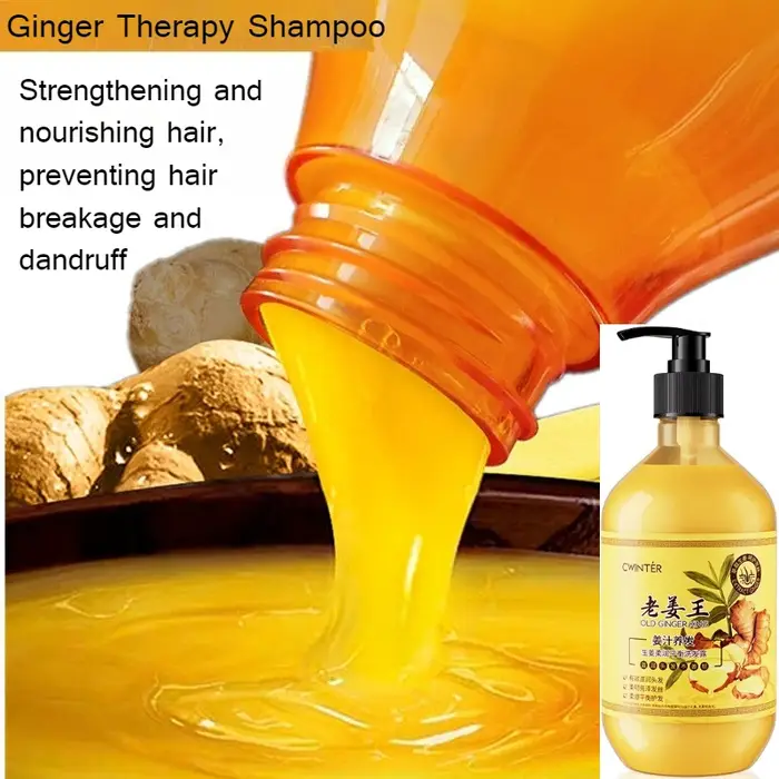 Shampooing Ginger King 500ml Masque capillaire doux et équilibré pour des cheveux lisses Kit de lavage hydratant et nourrissant