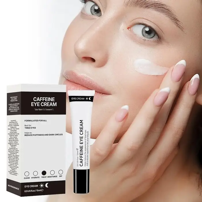 La crème pour les yeux à la caféine peut soulager la fatigue des yeux et de la peau, améliorer les cernes et les poches, convient à tous les types de peau.