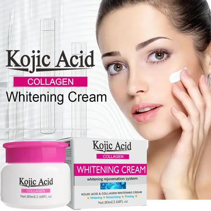 Crème hydratante à l'acide kojique et au collagène pour le visage