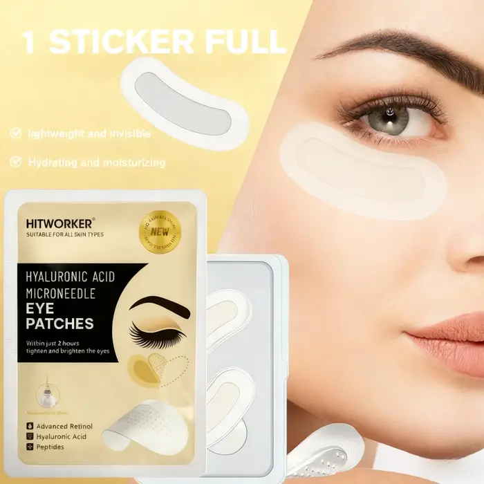 1 paire de patchs pour les yeux à l'acide hyaluronique hydratant