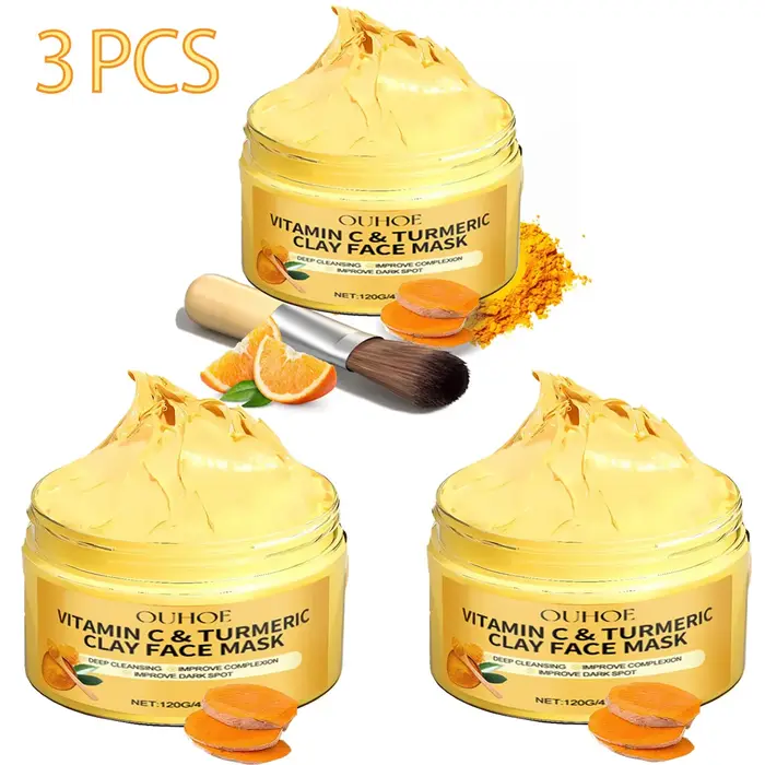 Masque en argile à la vitamineC au curcuma