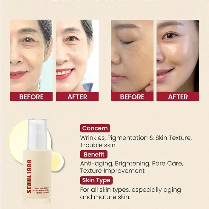 Coffret Sérum et Crème Yeux et Visage au Rétinol et Ginseng Seoul 1988 – Raffermissant