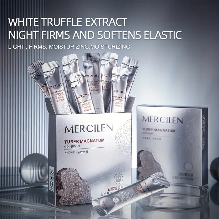 20 pièces Mercilen blanc truffe dormir masques pour le visage Anti rides hydratant Anti-âge blanchissant masque Facial soins de la peau
