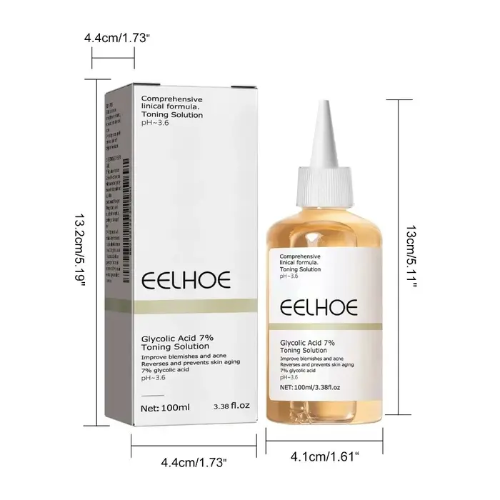 Acide glycolique 7% Solution tonifiante dissolvant d'acné soins de la peau raffermissant hydrater