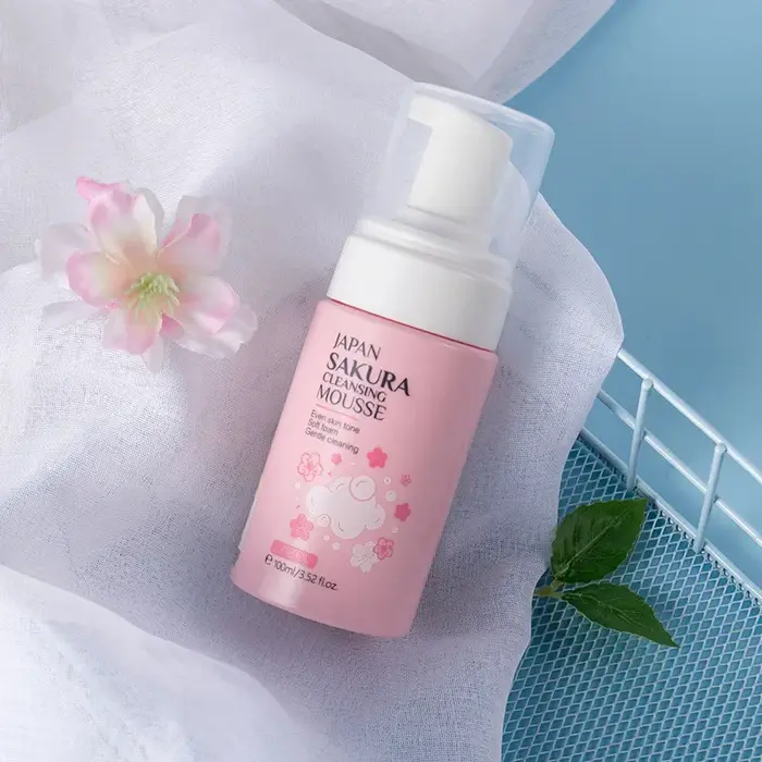 LAIKOU Japan Sakura Mousse Nettoyante Douce pour le Visage