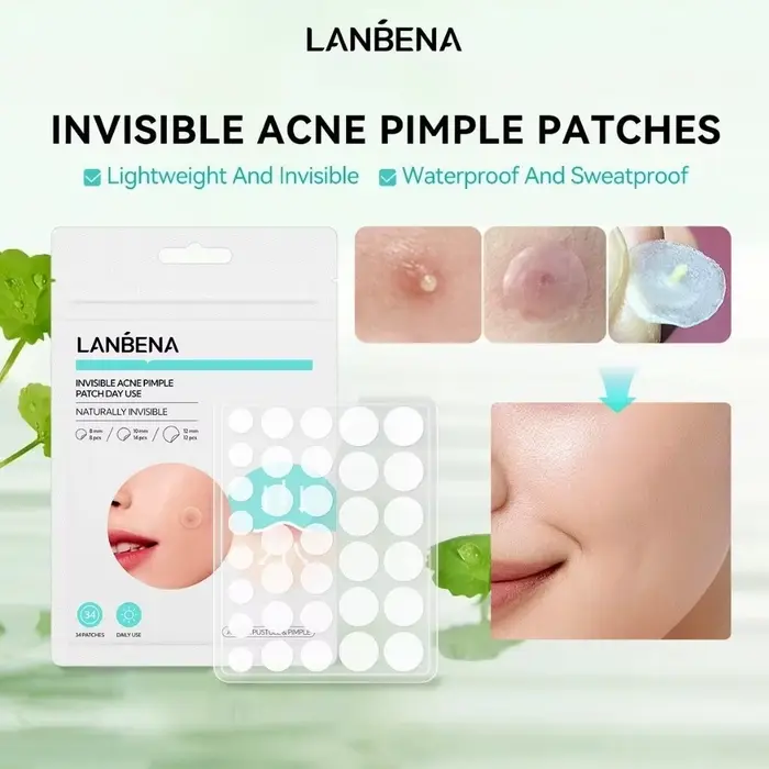 LANBENA Patchs anti-acné invisibles pour usage quotidien et nocturne
