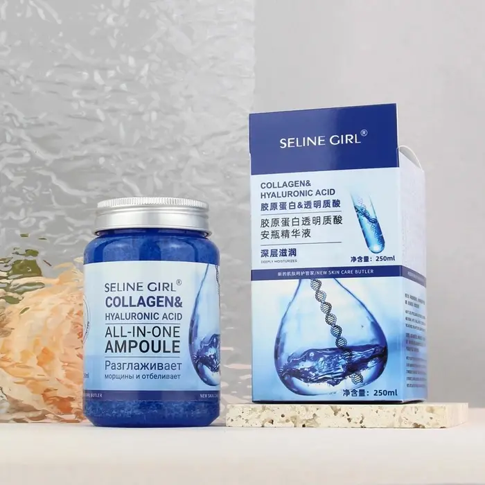 C250ml sérum pour le visage avec acide hyaluronique et collagène Seline Girl Farmstay cosmétiques coréens