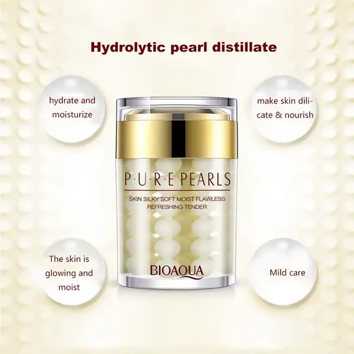 BIOAQUA crème blanchissante hydratante éclaircissante perle Anti-rides Anti-âge crèmes de jour raffermissant ascenseur élimination des taches de rousseur soins de la peau