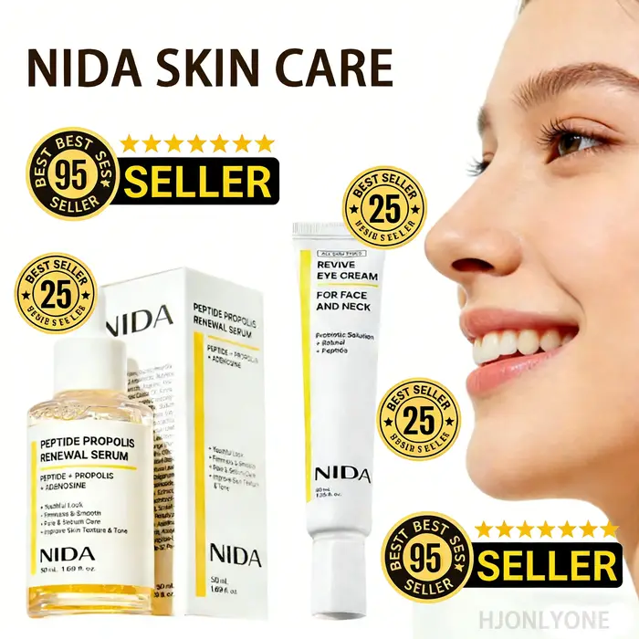 Ensemble de sérum facial et crème pour les yeux NIDA