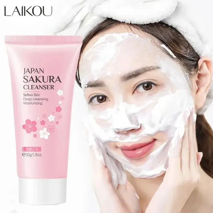 LAIKOU Sakura nettoyant pour le visage mousse lavage