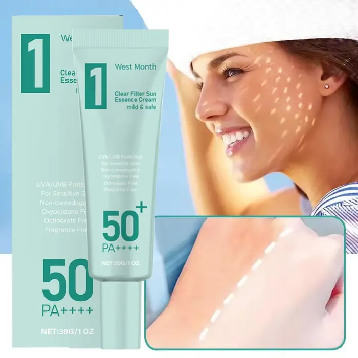 Crème solaire anti-UV SPF50+ hydratante, améliore le teint terne, prévient les coups de soleil, éclaircit la peau, soin coréen 30g