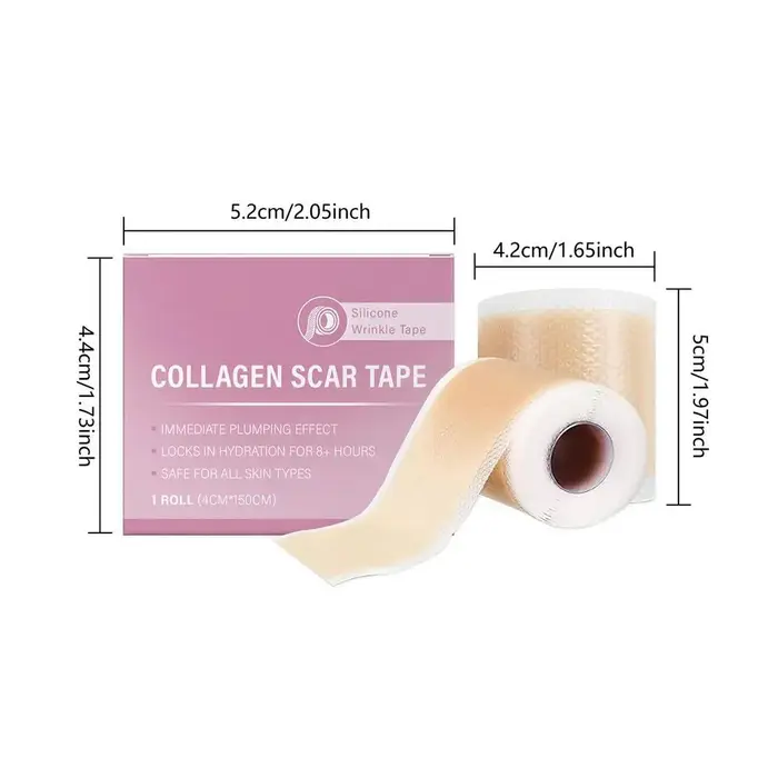 1 rouleau de feuilles de cicatrice en Silicone, ruban de couverture de cicatrice auto-adhésif 4cm x 