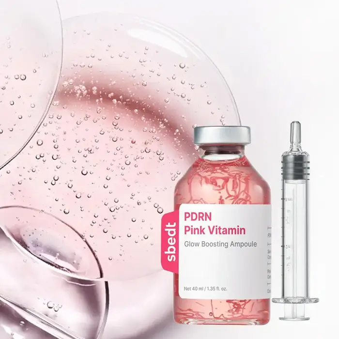 Sérum Brume Barrière de Collagène Profond Sbedt PDRN Ampoule Éclat Rose Vitamine Boostante Hydrate Nourrit Raffermit Illumine Adoucit la Peau