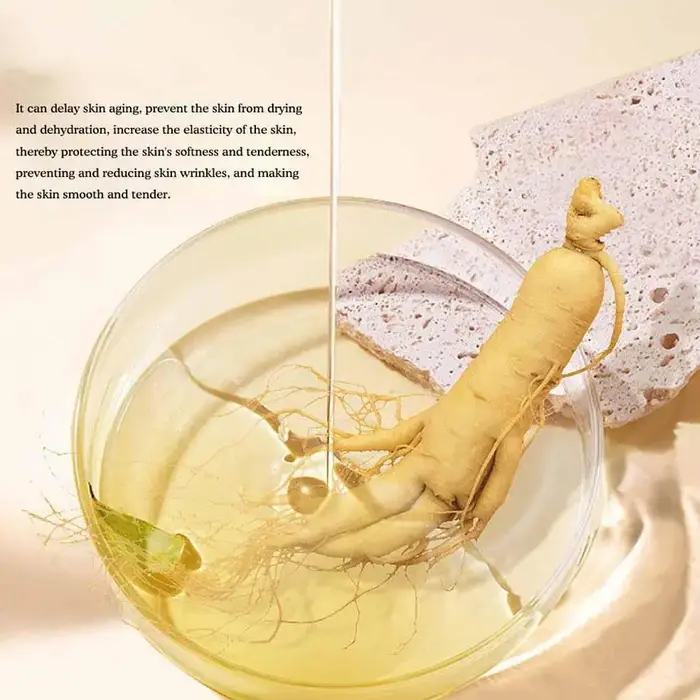 Sérum Visage Anti-rides Hydratant à l'Essence de Polypeptide de Ginseng Or, Soin Profond Nourrissant, Éclaircissant et Raffermissant pour la Peau