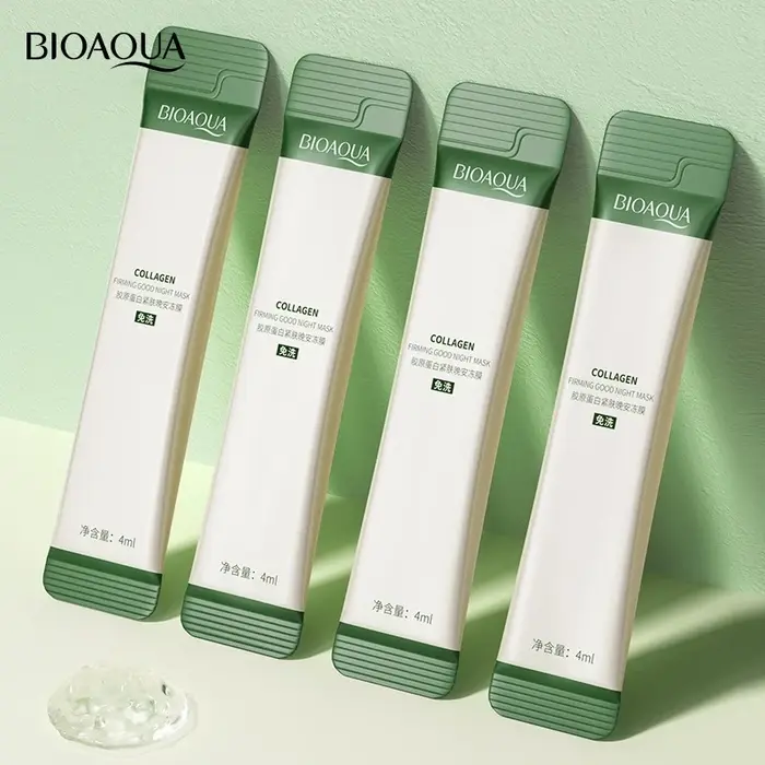 30 pièces BIOAQUA collagène dormir masques pour le visage soin de la peau hydratant éclaircissant raffermissant masque