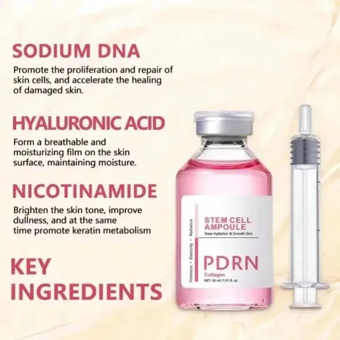 Lyp61 Dernière Ampoule Sérum Collagène Hydratant Anti-Âge Essence Réduit les Rides et Ridules Raffermit Éclaircit la