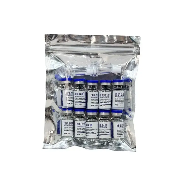 Sérum en poudre lyophilisée au cuivre bleu, anti-âge, réduit les ridules, hydratation intense, répar
