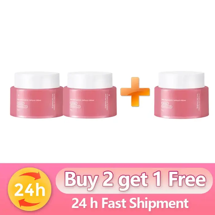 Crème Coréenne au Collagène Rose PDRN en Capsules avec Niacinamide pour un Teint Uniforme