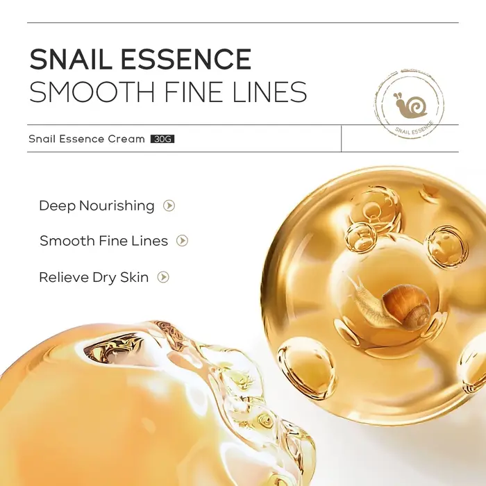 Crème hydratante pour le visage à base d'escargot