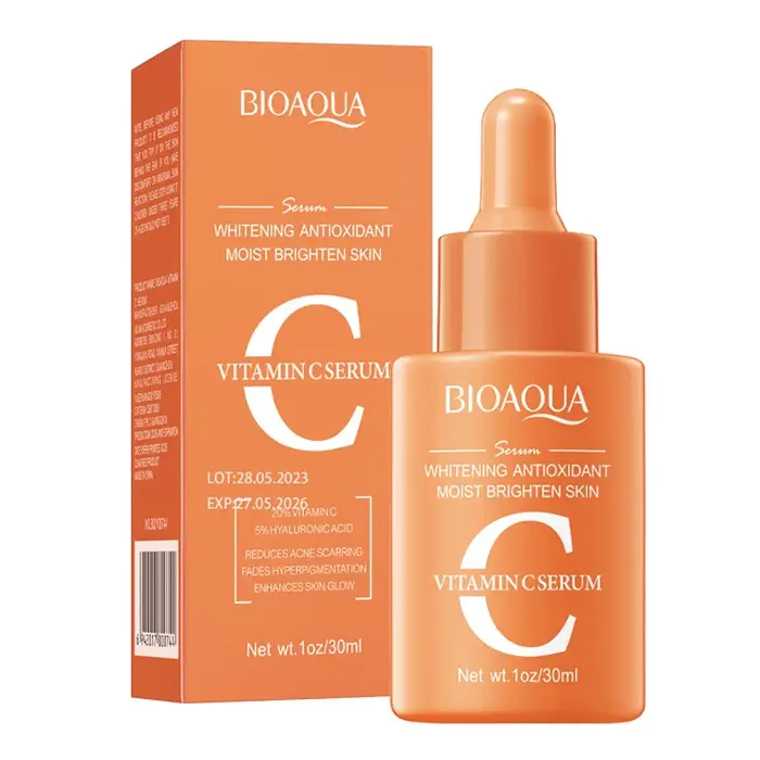 BIOAQUA vitamine C rétinol acide hyaluronique sérum pour visage hydratant Anti-rides Anti-âge blanchissant Essence