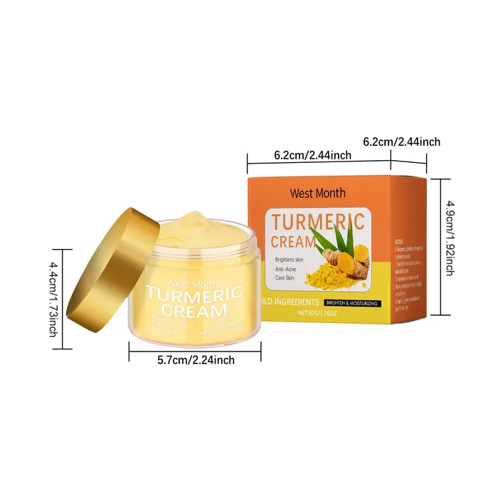 Ensemble de soins pour la peau éclaircissant au curcuma, sérum exfoliant, crème hydratante pour la p