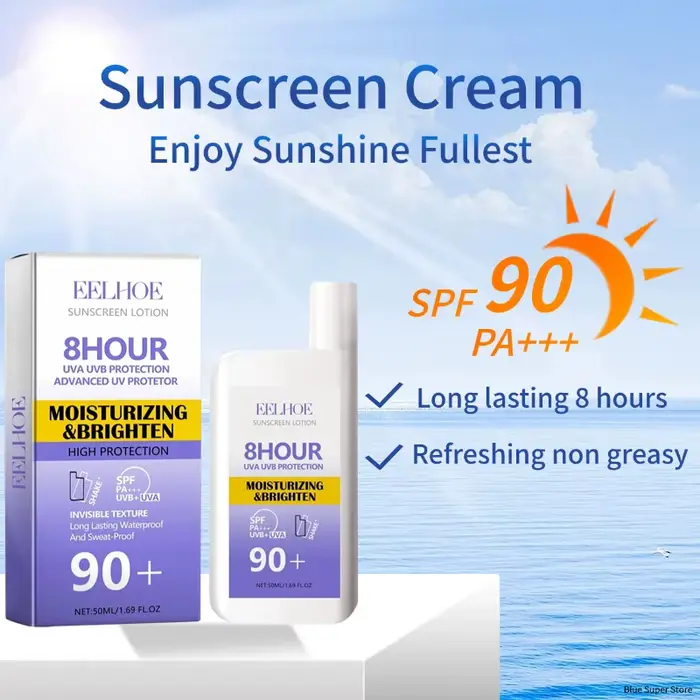 Crème solaire Spf 90 +, protection UV, crème réparatrice contre les coups de soleil, crème d'isolati