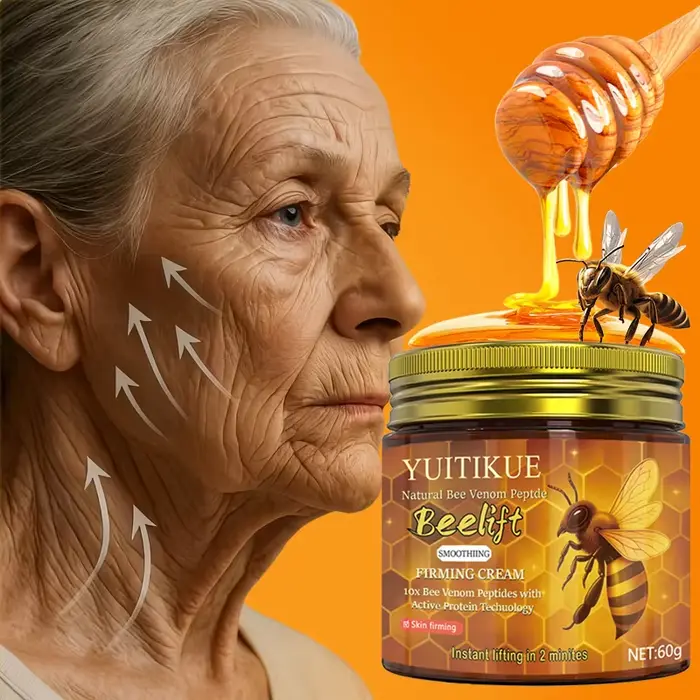 Crème raffermissante au venin d'abeille 60g - 10x peptides, lifts, lisse les rides, adoucit la peau,