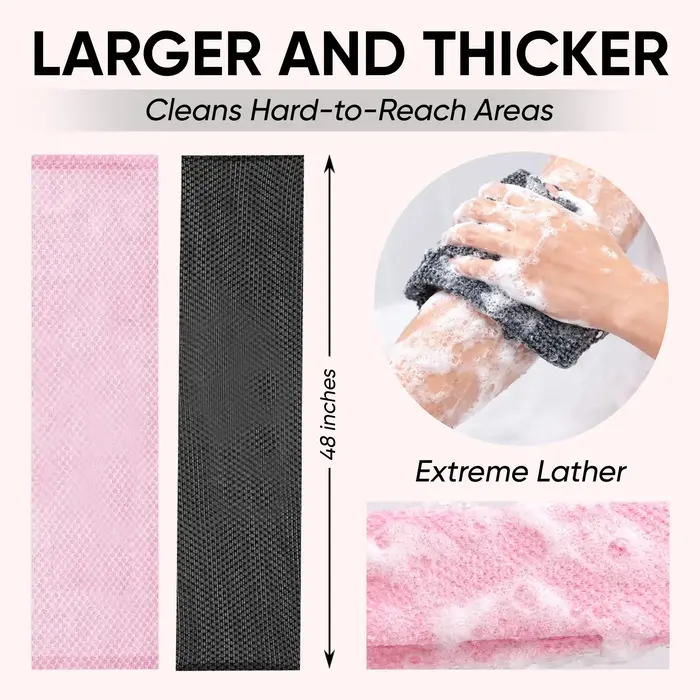 1 pièce, serviette de douche exfoliante à séchage rapide