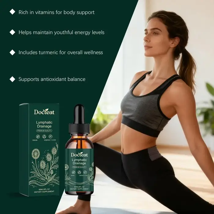 Gouttes de soutien hépatique et de drainage lymphatique avancé avec chardon-Marie et pissenlit – Nettoyant détoxifiant