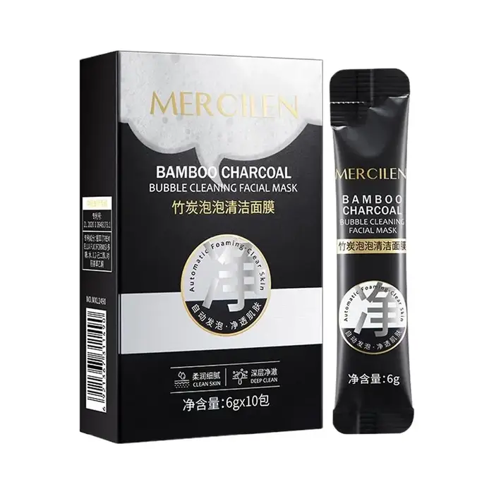1 boîte de masques faciaux exfoliants au collagène Mercilen, anti-rides, hydratants, anti-âge, masqu