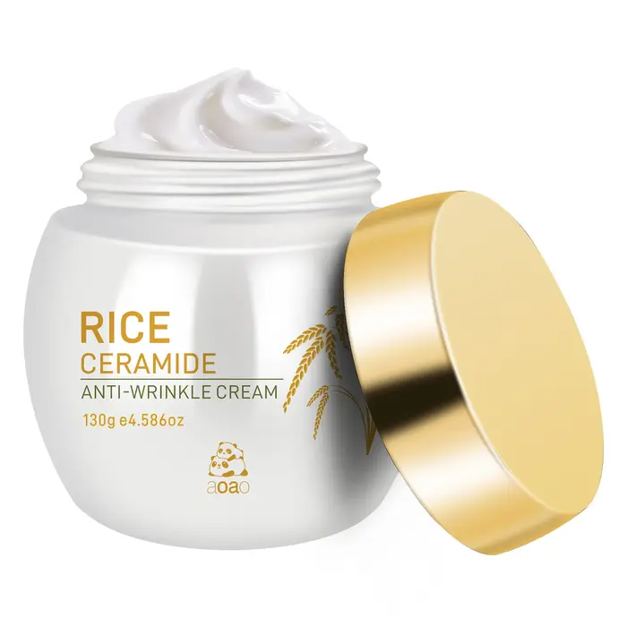 Crème de riz Anti-rides collagène Anti-âge hydratant nourrissant céramides pour peau revitalisée et 