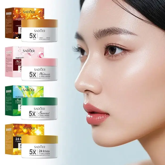 80 pièces SADOER caféine masque pour les yeux Anti cernes raffermissant hydratant rides Anti-âge