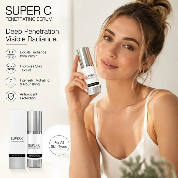 Sérum à la vitamine C pénétrant, raffermissant, resserrant les pores, hydratant, lissant la peau, pour un teint uniforme, soin du visage quotidien à domicile, essence pour le soin de la peau
