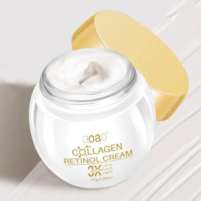Crème au collagène et au rétinol – Crème de jour et de nuit non grasse, nourrissante et hydratante e
