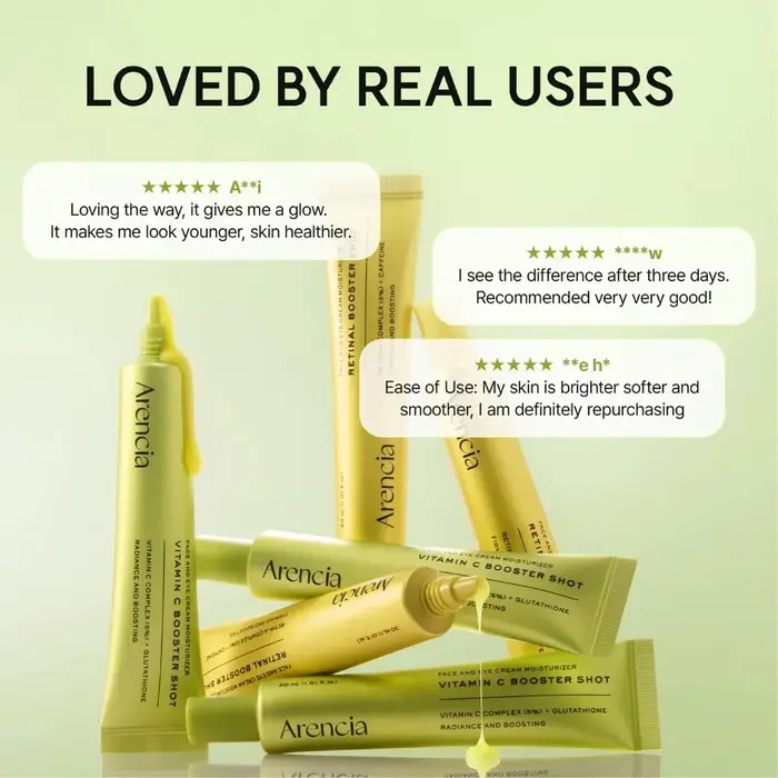 Crème pour le visage et les yeux Arencia Vitamin C Booster Shot