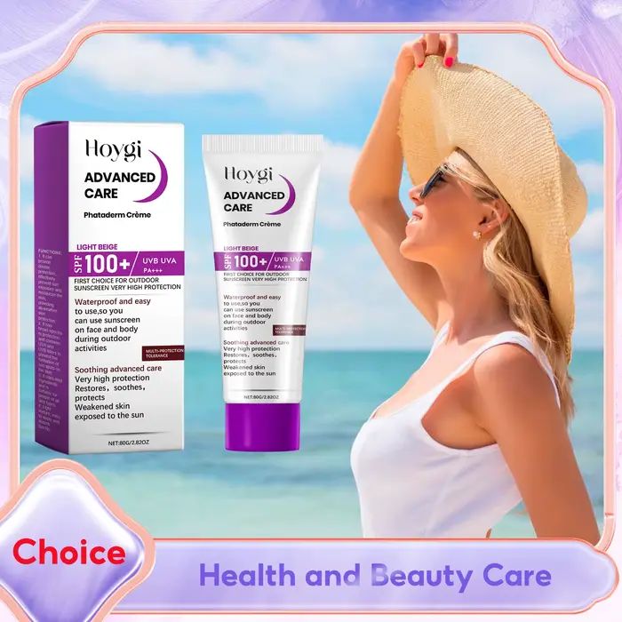 Crème solaire hydratante pour le visage Spf 100 + Protection UV