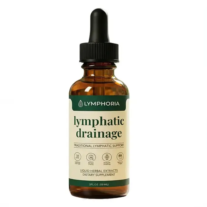Liquide de drainage lymphatique biologique premium, formule naturelle à base de plantes, soulage les