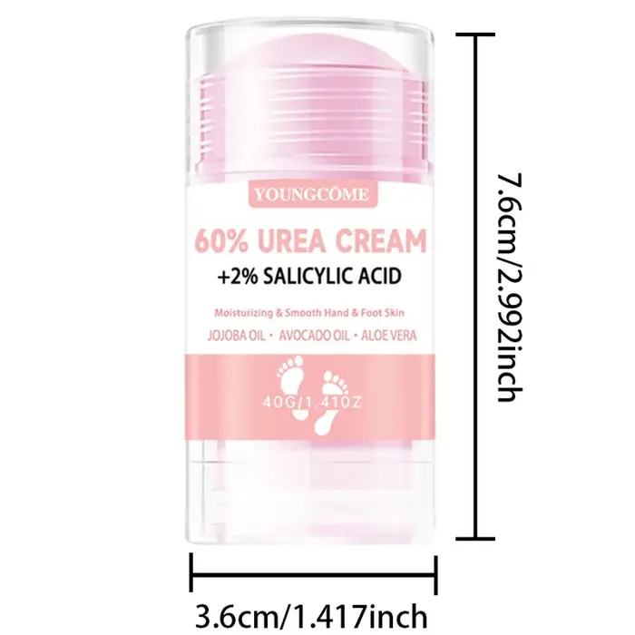 Crème à 60% d'urée + 2% d'acide salicylique pour les pieds et les mains, anti-dessèchement, éliminat